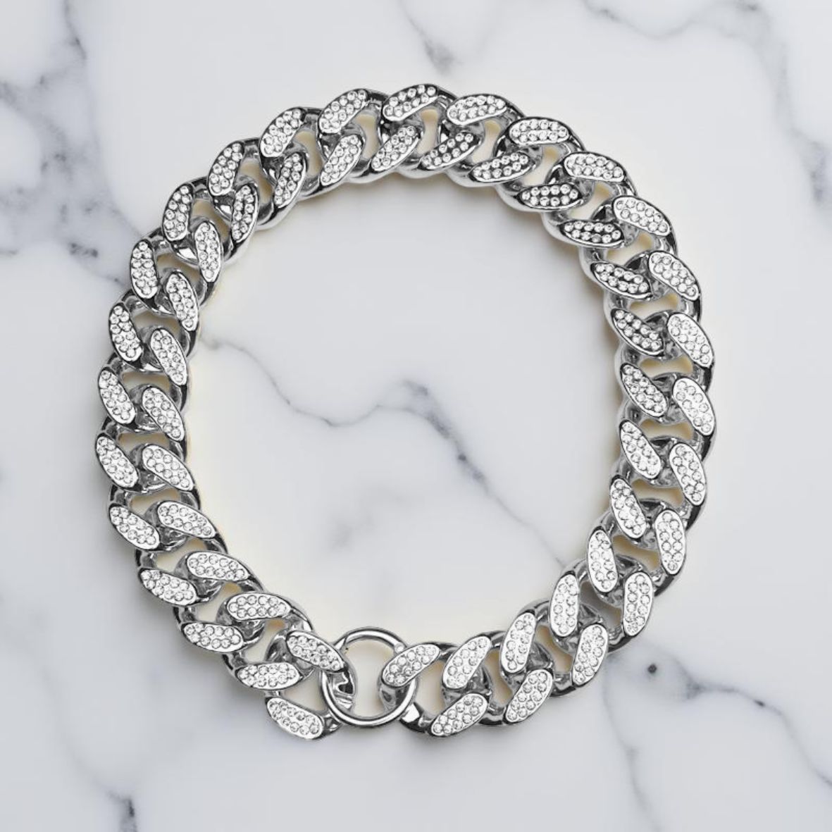 COLLIER CHIEN | CHAÎNE INCRUSTÉE DE DIAMANTS