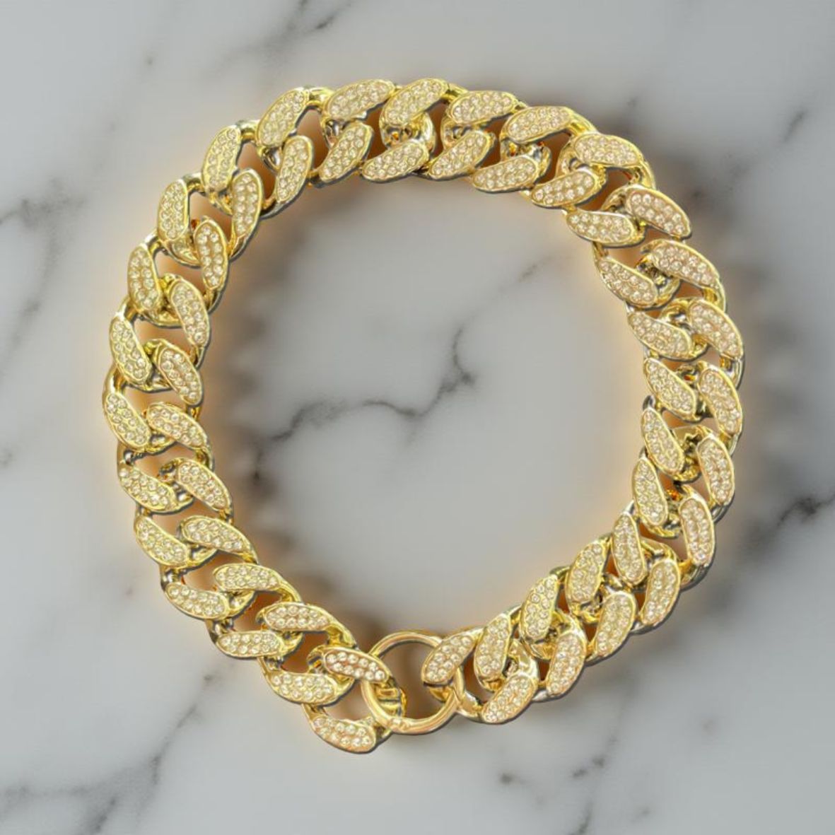 COLLIER CHIEN | CHAÎNE INCRUSTÉE DE DIAMANTS