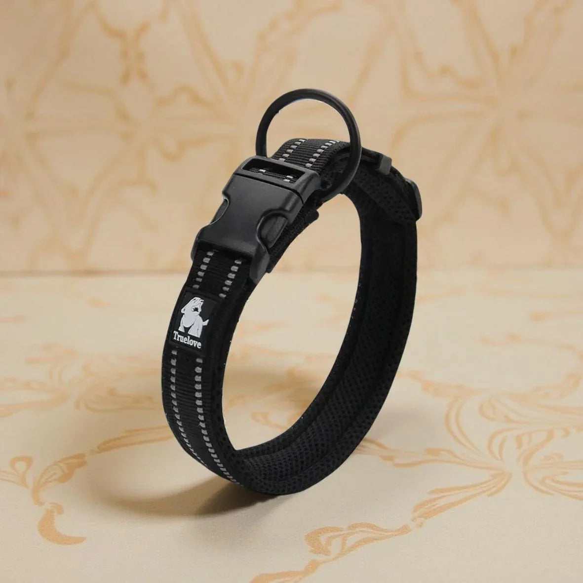 Collier pour Chien Nylon Reflechissant Truelove noir
