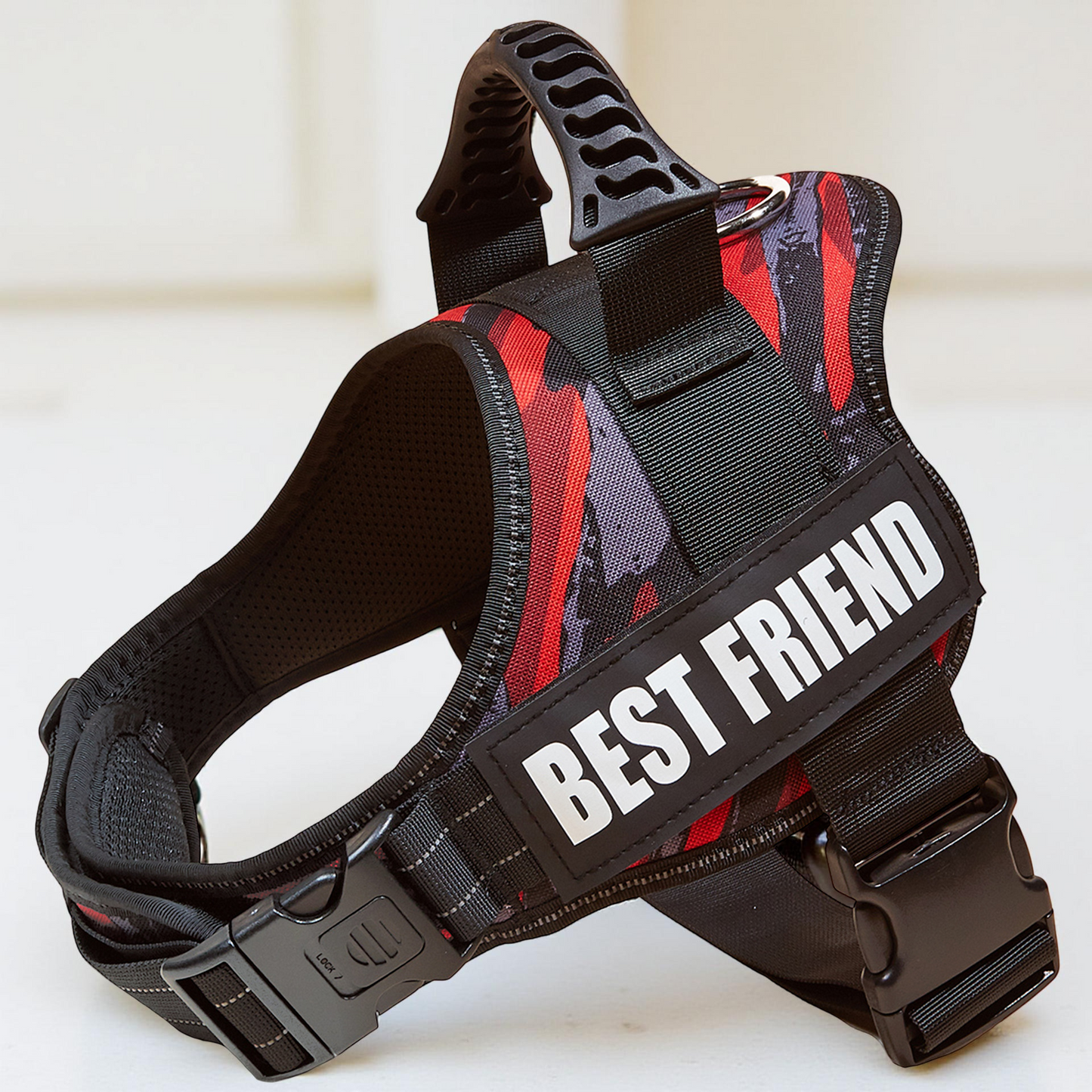 Harnais pour chien de service Servidog rouge camouflage