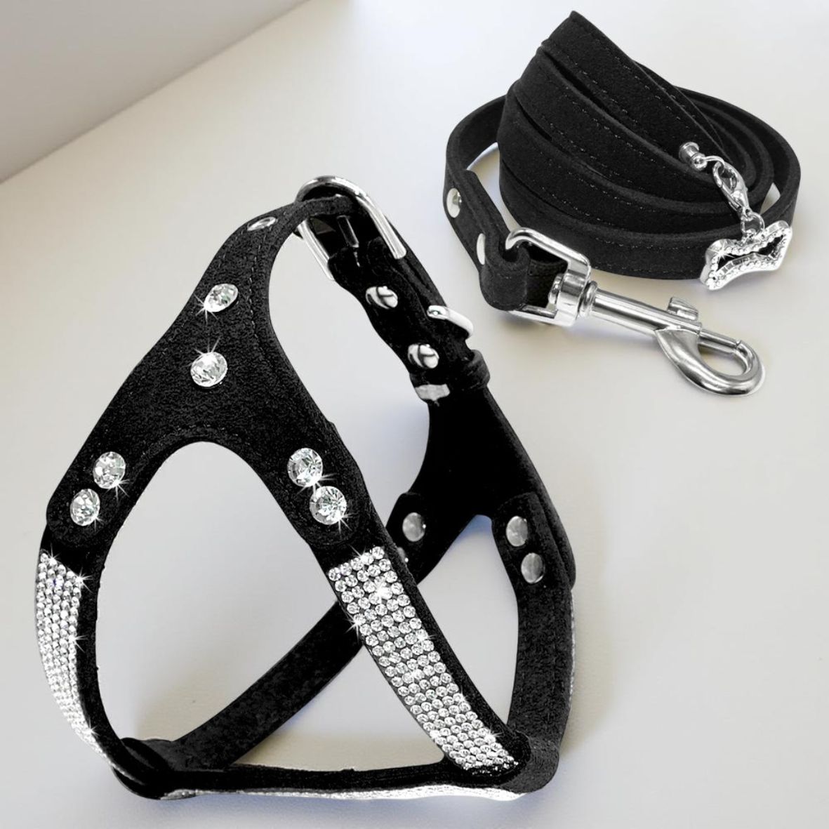 Harnais pour chien | Cuir suédé souple SFP