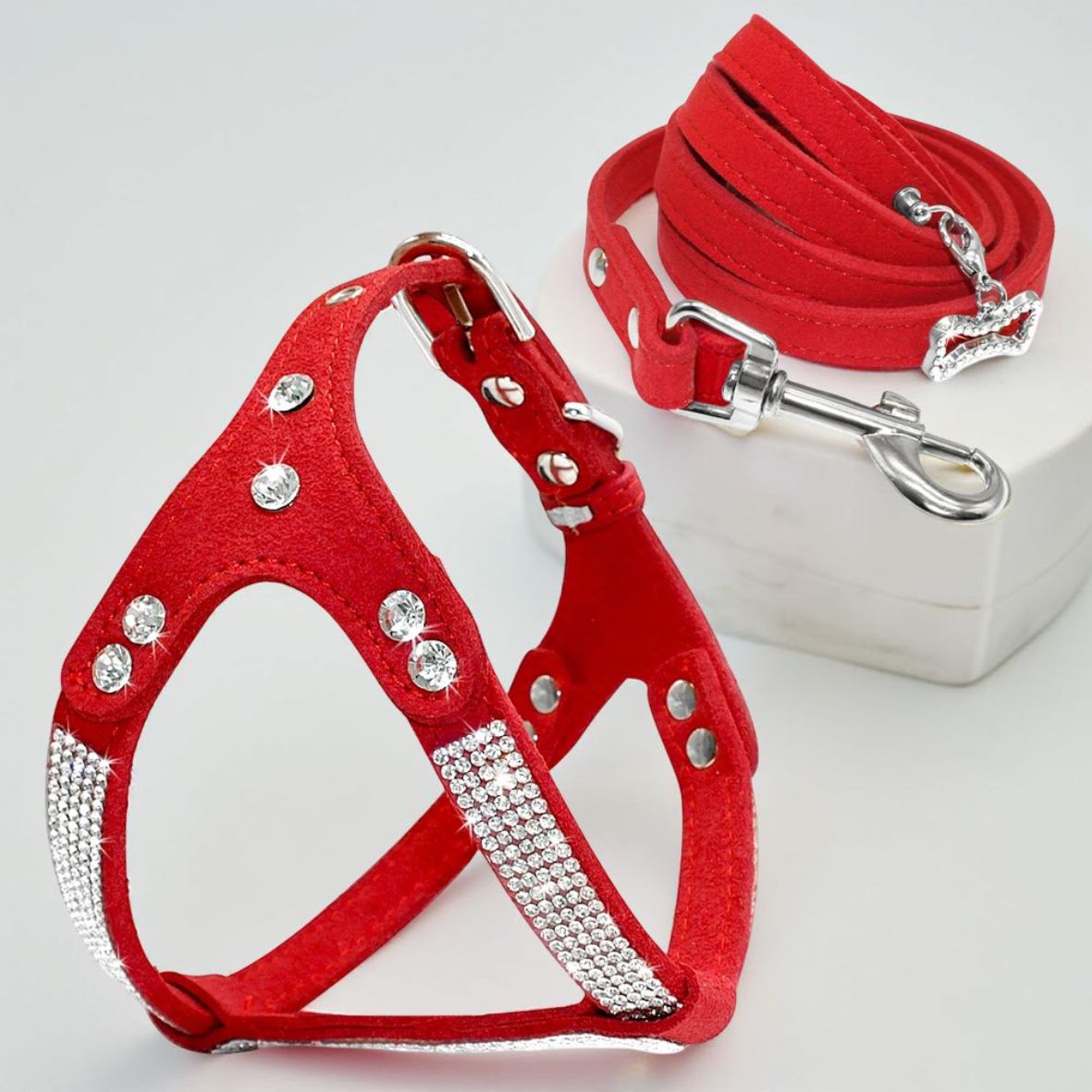 Harnais pour chien | Cuir suédé souple SFP