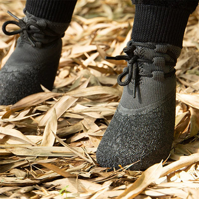 Chausson pour chien gris en coton