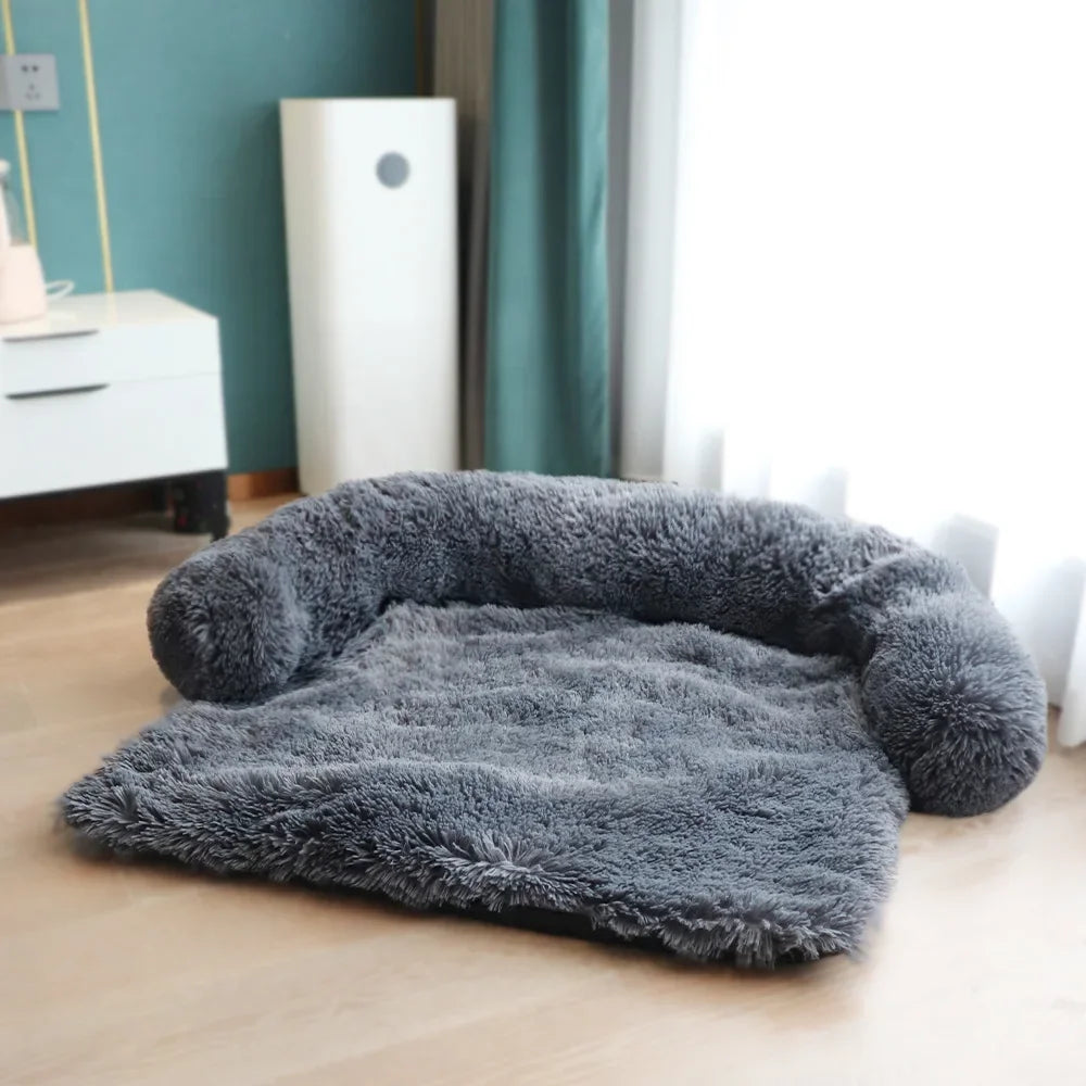 PANIER POUR CHIEN - HOUSSE DES MEUBLES AVEC TRAVERSIN DOUX POUR LE COU