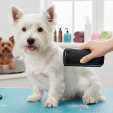 brosse a chien noir qui enleve tous les poils