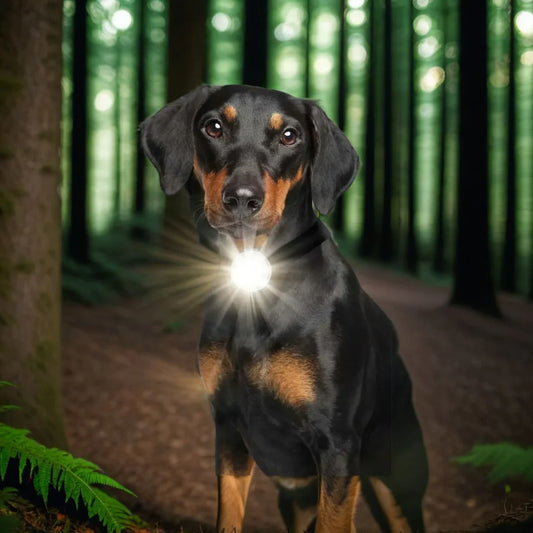 CHIEN COLLIER LUMINEUX | LED BLANC PENDENTIF - Les chiens beaux