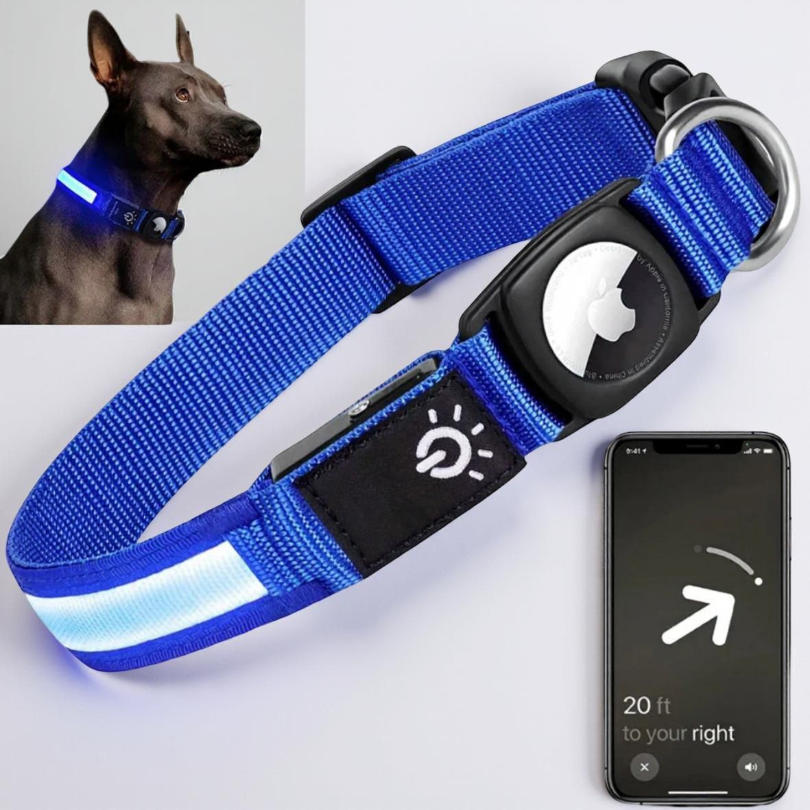 COLLIER GPS CHIEN | AIRTAG LED™