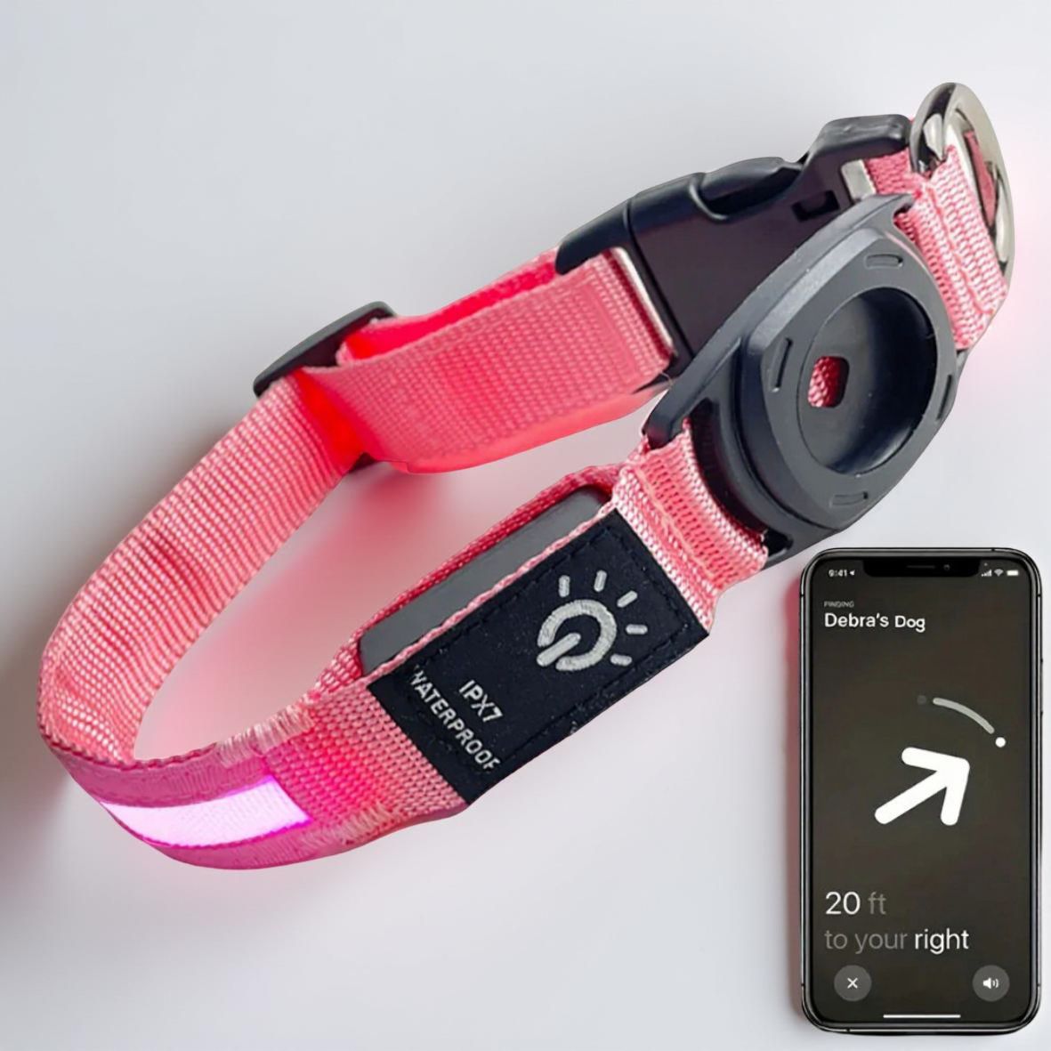 COLLIER GPS CHIEN | AIRTAG LED™