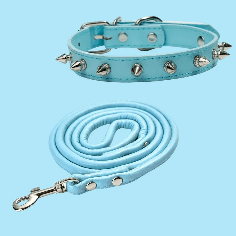 COLLIER CUIR CHIEN | POINTES CLOUTĂES - Les chiens beaux