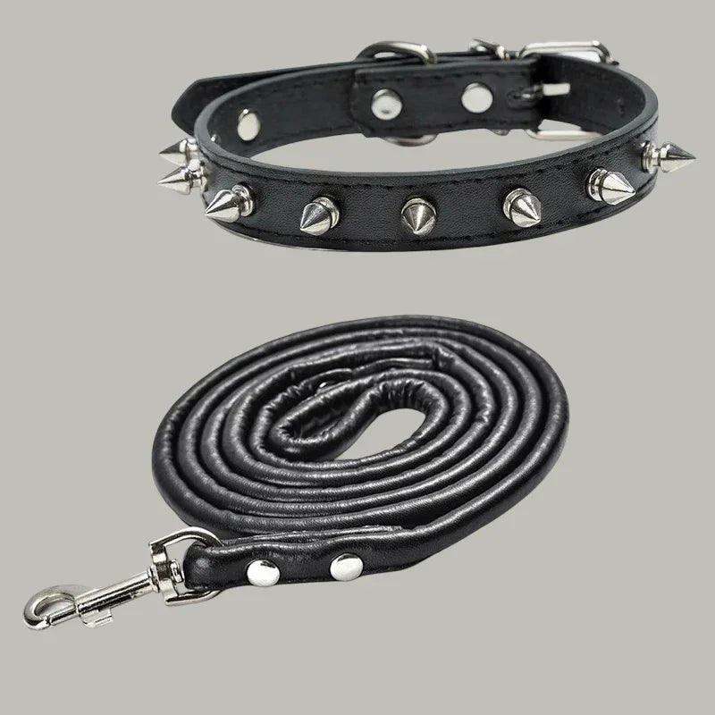 COLLIER CUIR CHIEN | POINTES CLOUTĂES - Les chiens beaux