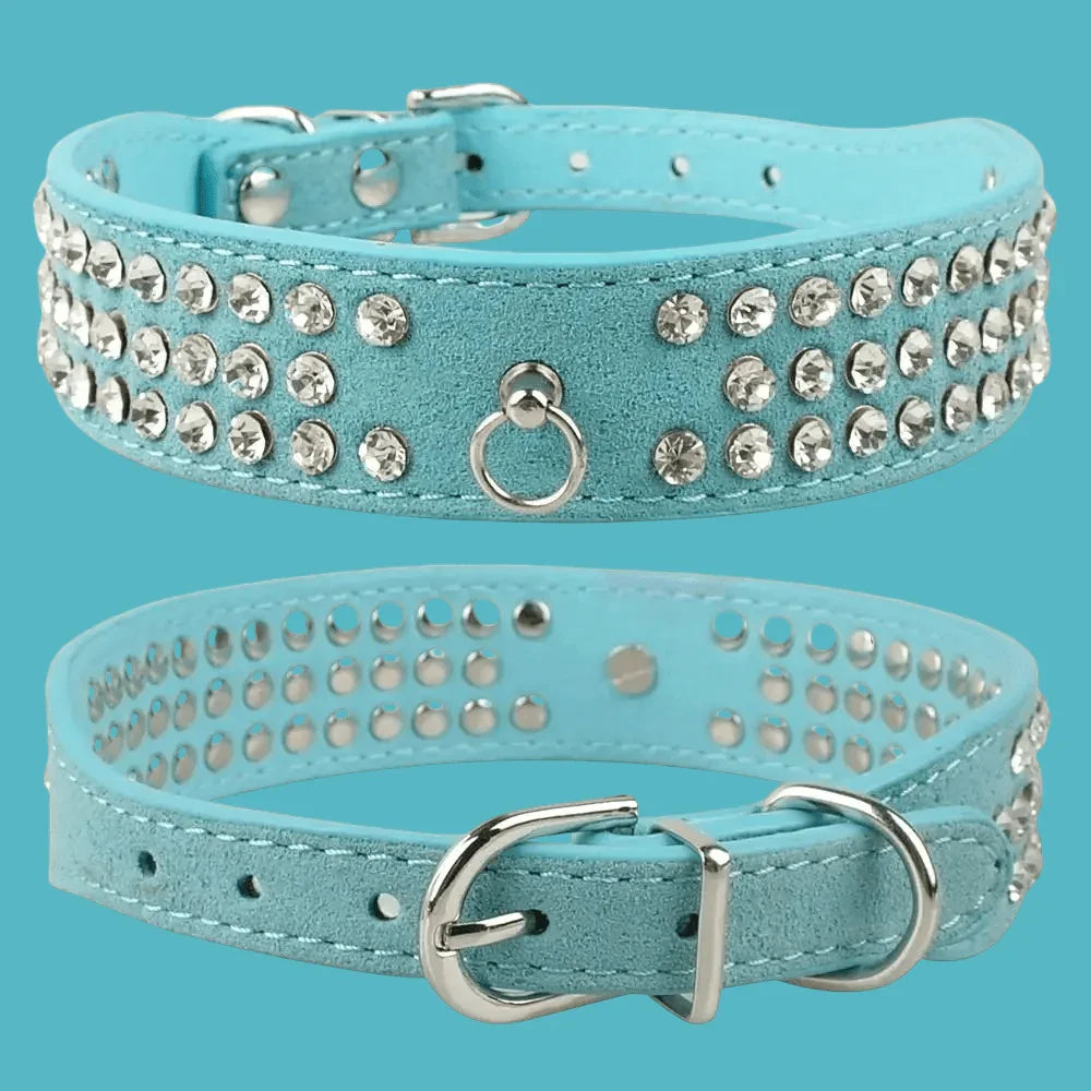 Collier pour chien | Strass en 3 rangées - Les chiens beaux