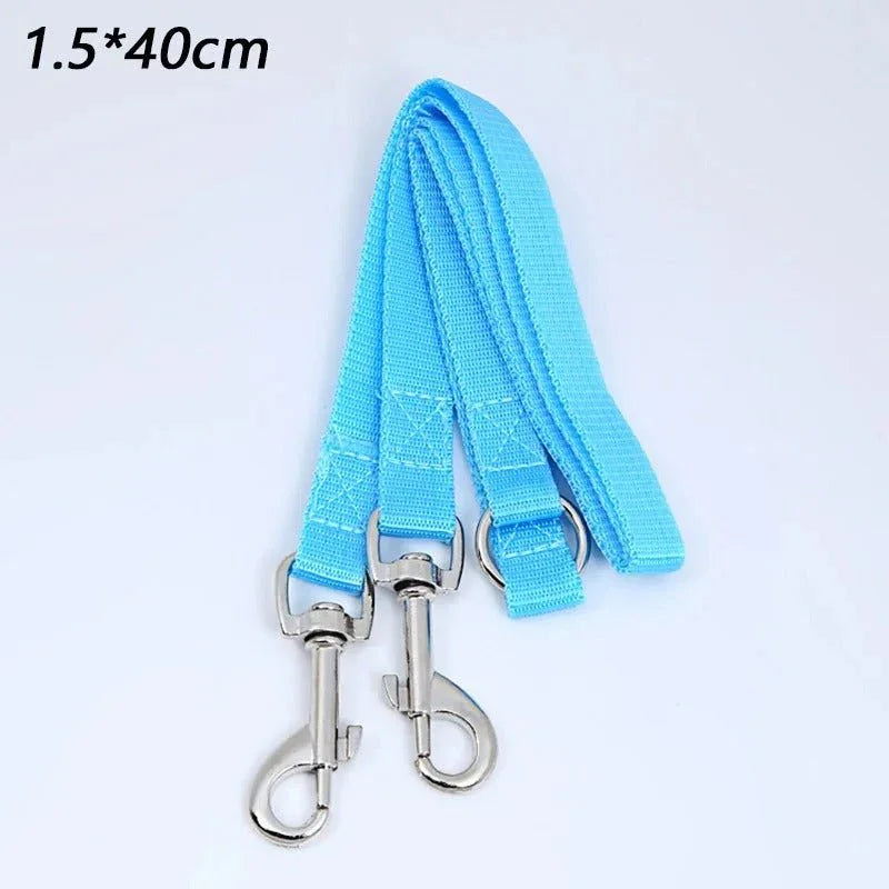 double laisse pour chien coupleur en nylon verte