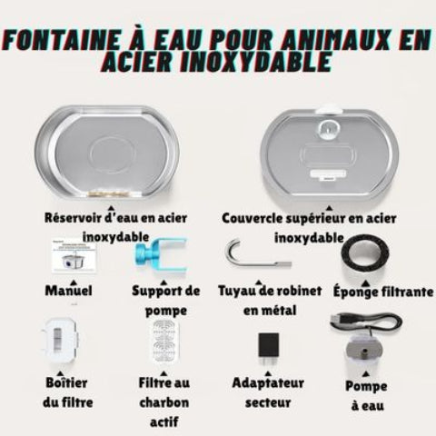 fontaine a eau chat flux de la fontaine avec caracteristiques