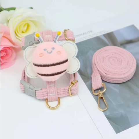 harnais pour chien rose abeille chic