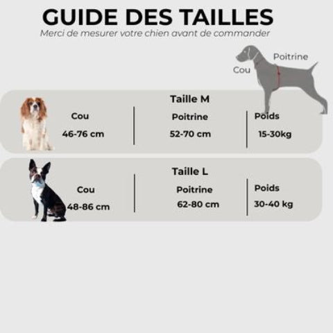 harnais tactique chien k9 pro durable Guide des tailles