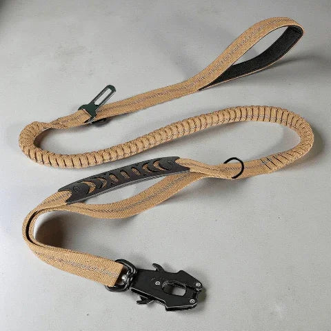laisse chien tactique khaki