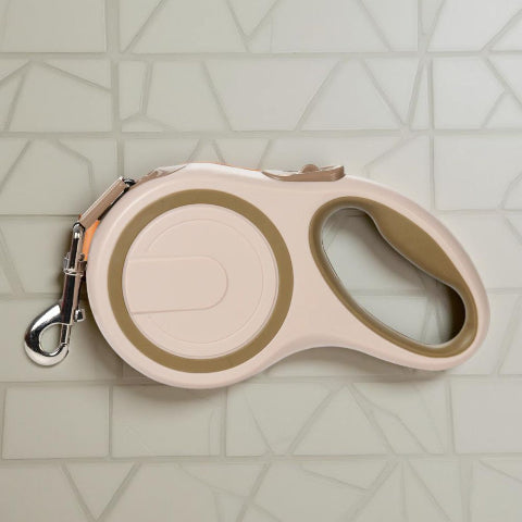 laisse de chien retractable en nylon khaki