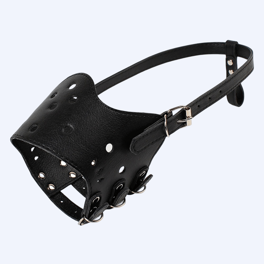 Muselière pour chien | Cuir PU - Les chiens beaux