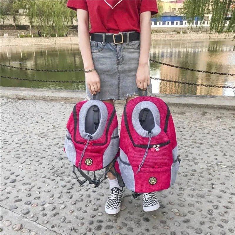 SAC A DOS CHIEN PORTABLE ELECTROLUX EN MAILLE | CARRYPAW ROSE - Les chiens beaux