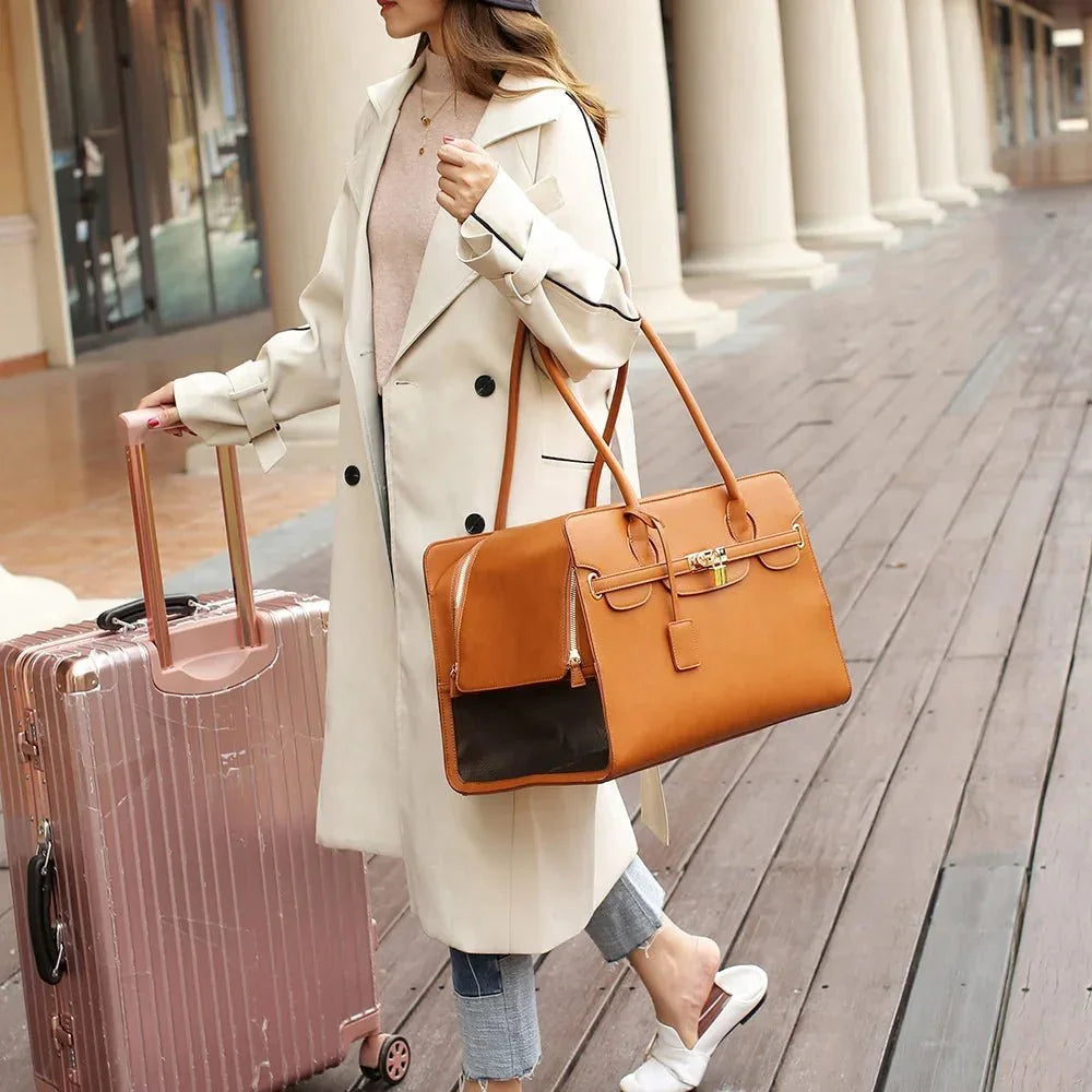 Sac de transport pour chien | Cuir PU de luxe - Les chiens beaux