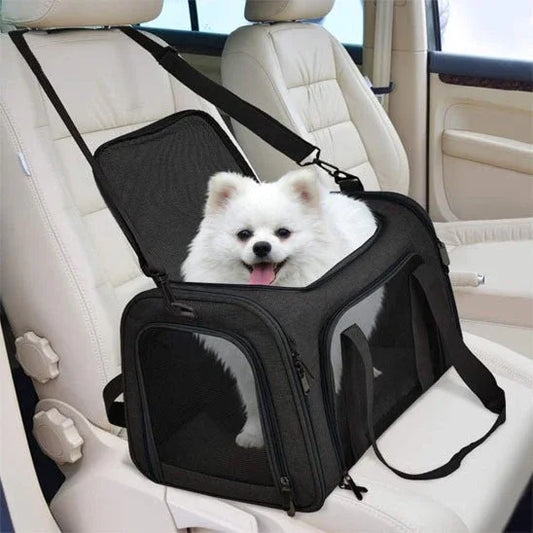 SAC POUR CHIEN NOIR | BOITE DE TRANSPORT - Les chiens beaux