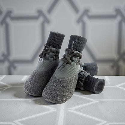 Chausson pour chien gris en coton