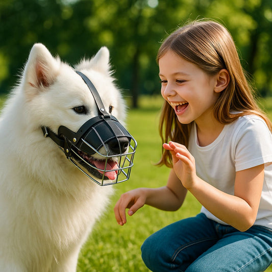 Muselière pour chien | Cuir et Métal
