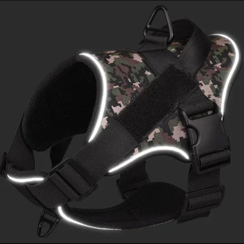 Harnais anti traction pour chien Servidog lumineux