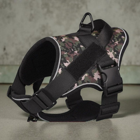 Harnais anti traction pour chien Servidog vert camouflage