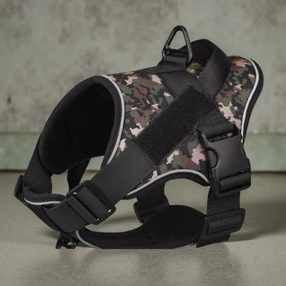 Harnais anti traction pour chien Servidog vert camouflage
