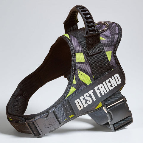 Harnais pour chien de service Servidog vert graffiti durable