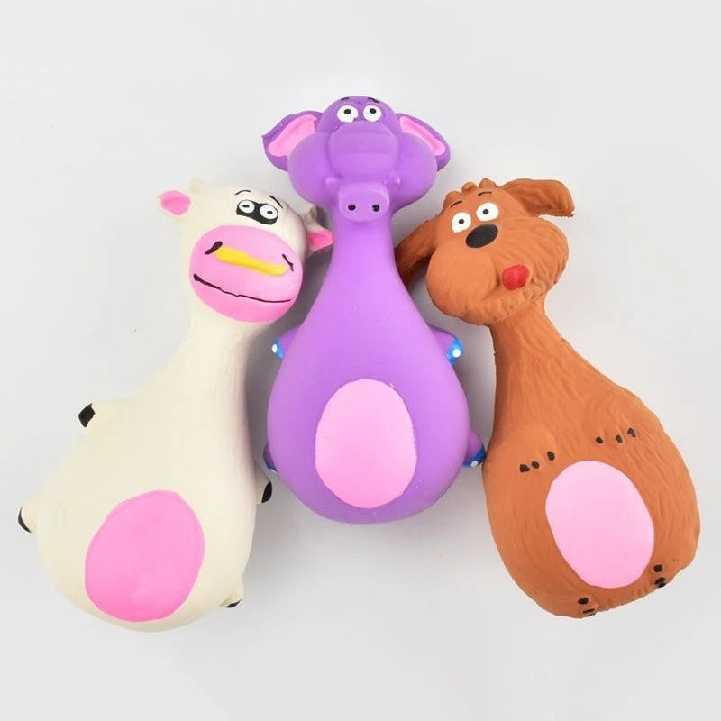 Jouets pour chien en latex - Vache - Éléphant - couinante