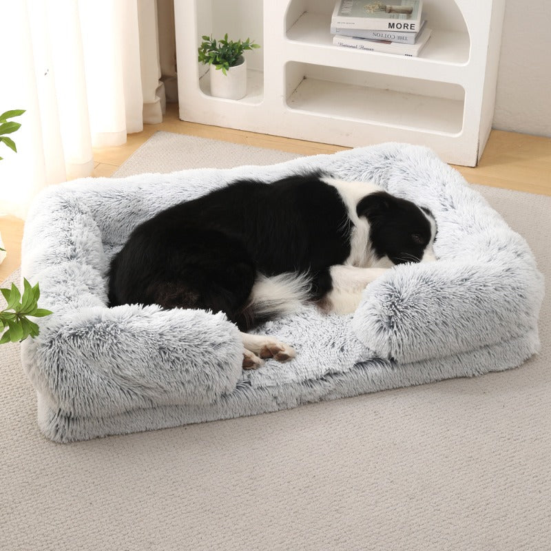 PANIER POUR CHIEN - LIT DE COUCHAGE RECTANGULAIRE MOELLEUX