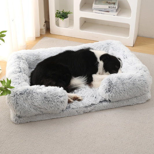 PANIER POUR CHIEN - LIT DE COUCHAGE RECTANGULAIRE MOELLEUX