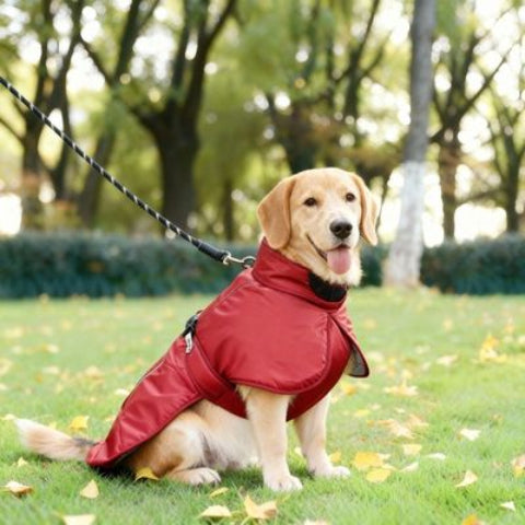 beagle qui porte le manteau chien impermeable rouge securitaire