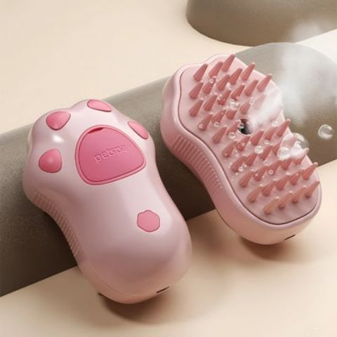 brosse pour chien a vapeur rose jolie