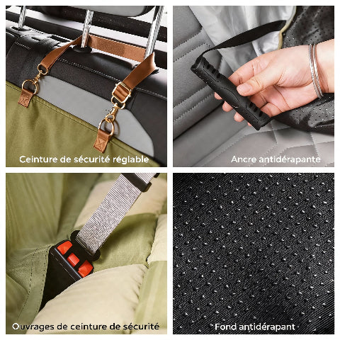 canape lit pour chien avec ceinture de securite