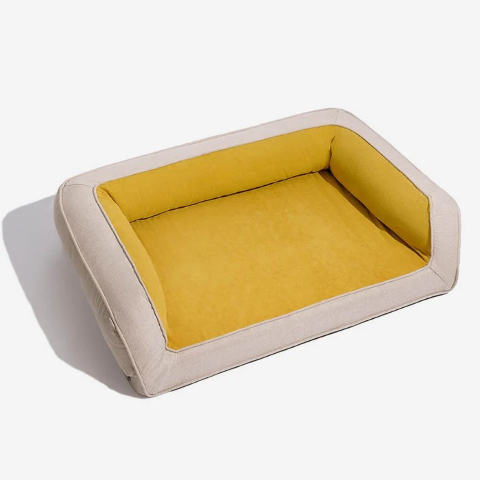 canape lit pour chien jaune de tres bonne qualite
