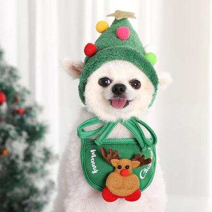 chien qui porte le deguisement chien christmas elegant