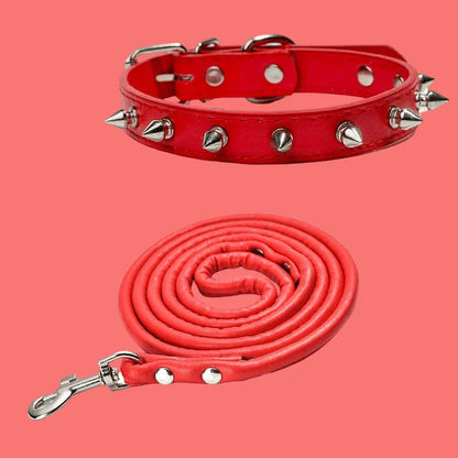 COLLIER CUIR CHIEN | POINTES CLOUTÉES - Les chiens beaux