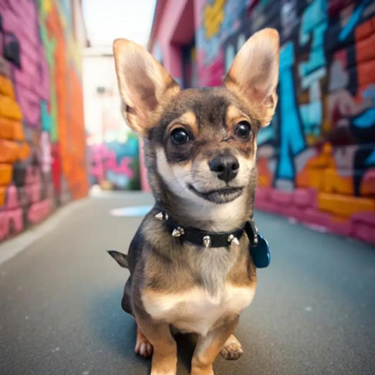 COLLIER CUIR CHIEN | POINTES CLOUTĂES - Les chiens beaux