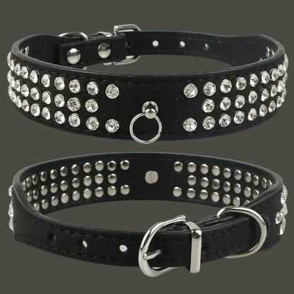 Collier pour chien | Strass en 3 rangées - Les chiens beaux