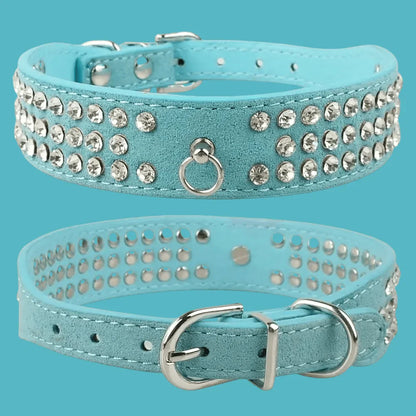 Collier pour chien | Strass en 3 rangées - Les chiens beaux