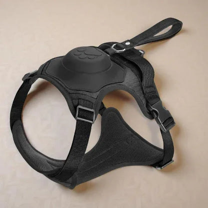 harnais anti traction chien tout en un noir