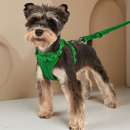 harnais anti traction chien vert