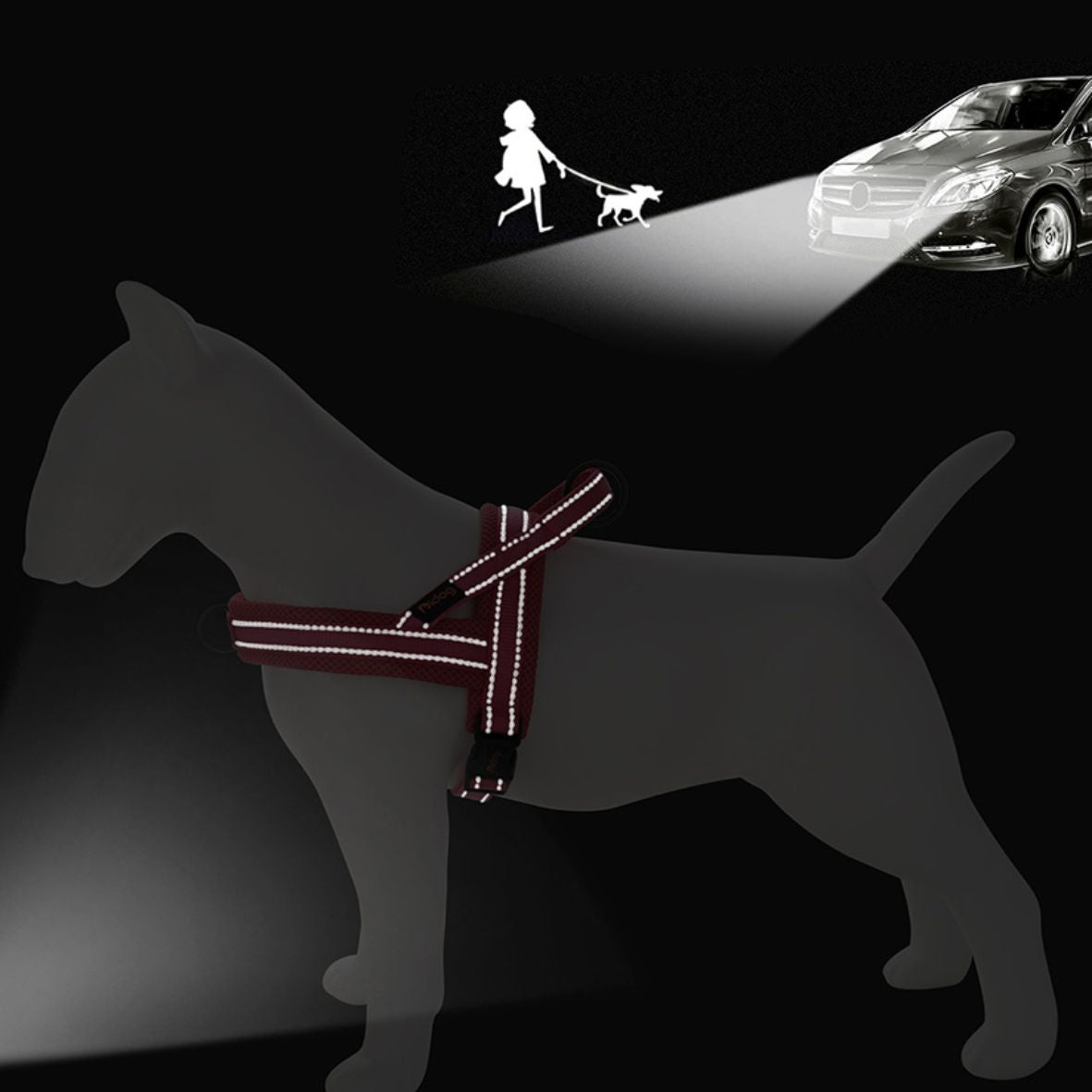 HARNAIS CHIEN ANTI TRACTION | GILET À AJUSTEMENT POITRINE - Les chiens beaux