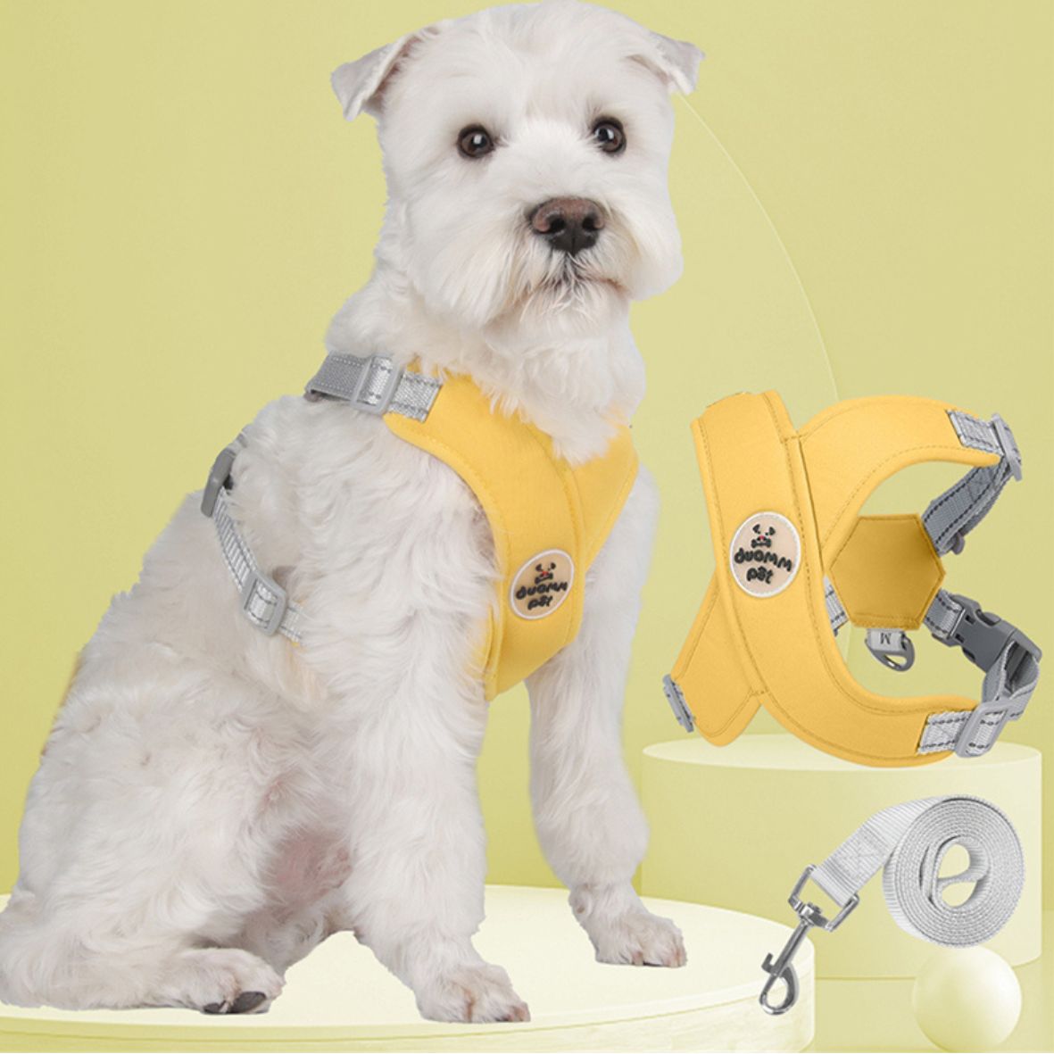 HARNAIS CHIEN ANTI TRACTION | GILET REMBOURRÉ EN FORME X - Les chiens beaux
