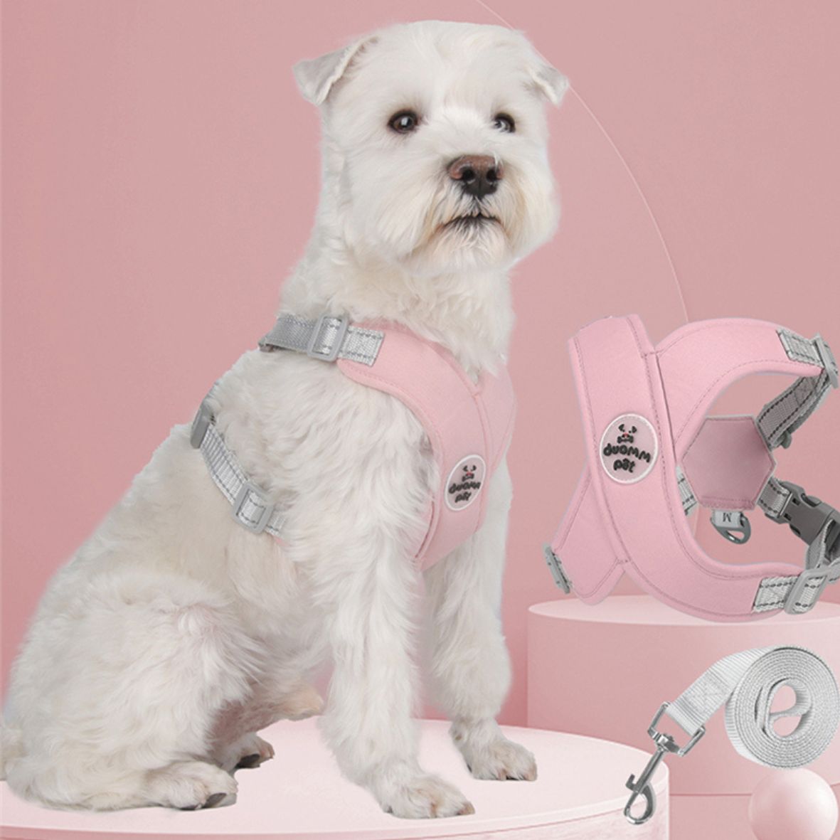 HARNAIS CHIEN ANTI TRACTION | GILET REMBOURRÉ EN FORME X - Les chiens beaux