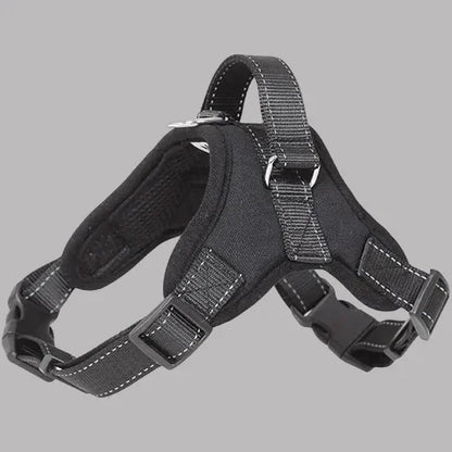 harnais chien sangle de poitrine noir