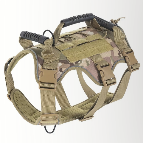 harnais chien tactique camo avec confort